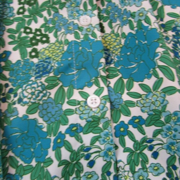 EUC Smith & Quinn Posie Dress in Seaweed Kiss Blue Green Floral womens S Small - Picture 5 of 10